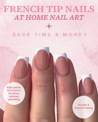 AddFavor close-up of white deep French tip texture highlighting glossy protective top coat benefit