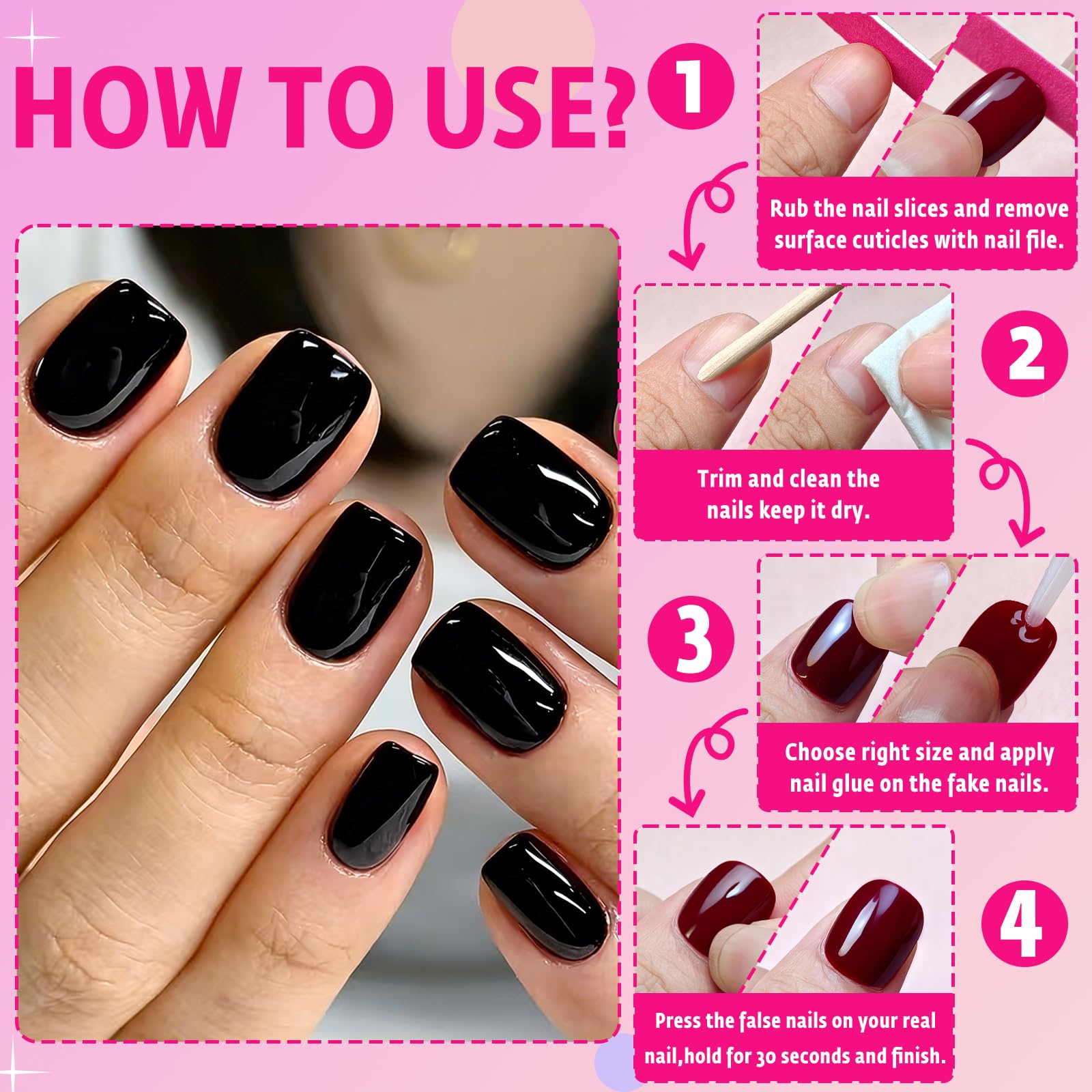 AddFavor close-up of tip edge and glossy finish demonstrating salon-like shine and seamless look