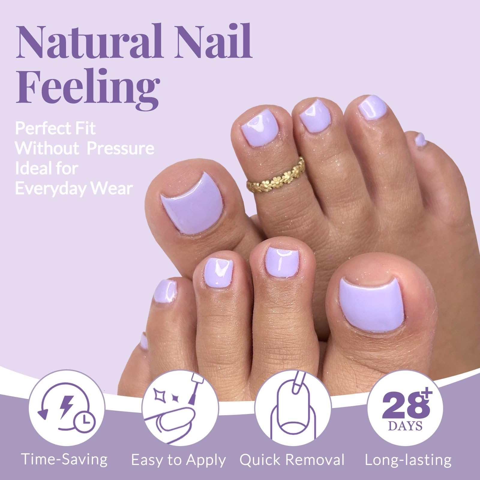 AddFavor close-up of glossy purple nail tip texture for salon shine
