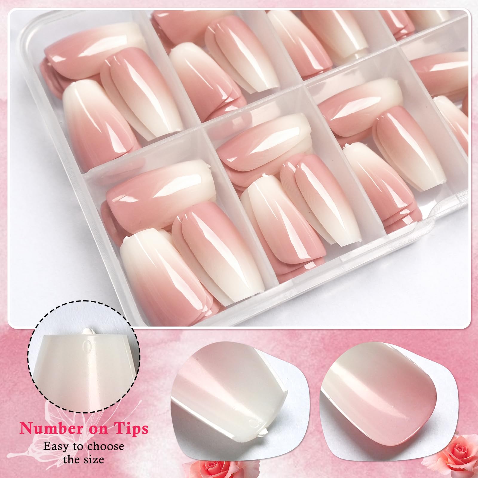 AddFavor close-up of pink-to-white ombre gradient highlighting salon-like sheen