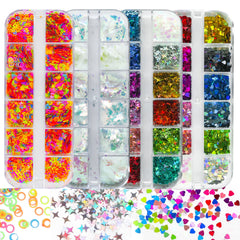 AddFavor front packaging showing four glitter boxes and tweezers, highlights kit convenience