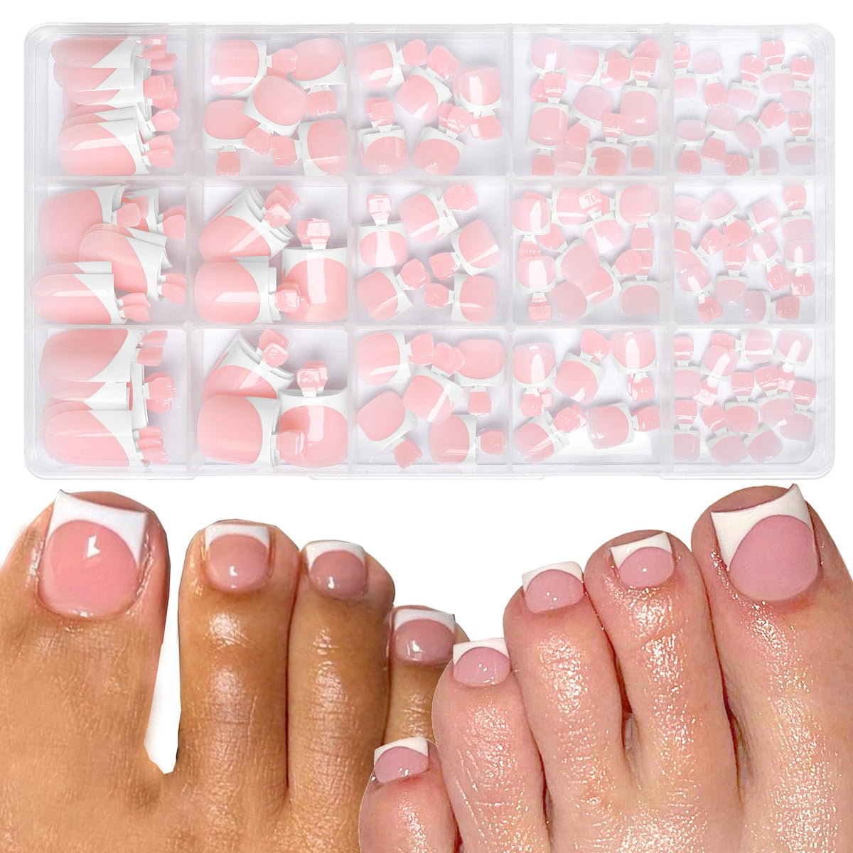 AddFavor front packaging showing French toe nails and benefits of ready-to-wear style