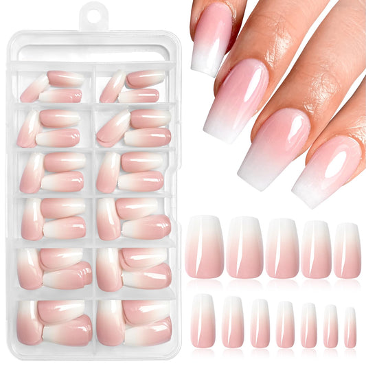 AddFavor front packaging showing 240-piece ombre nails and accessories for convenience