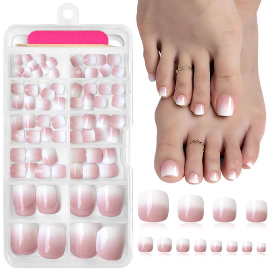 AddFavor front packaging showing pink white ombre toes for quick salon results
