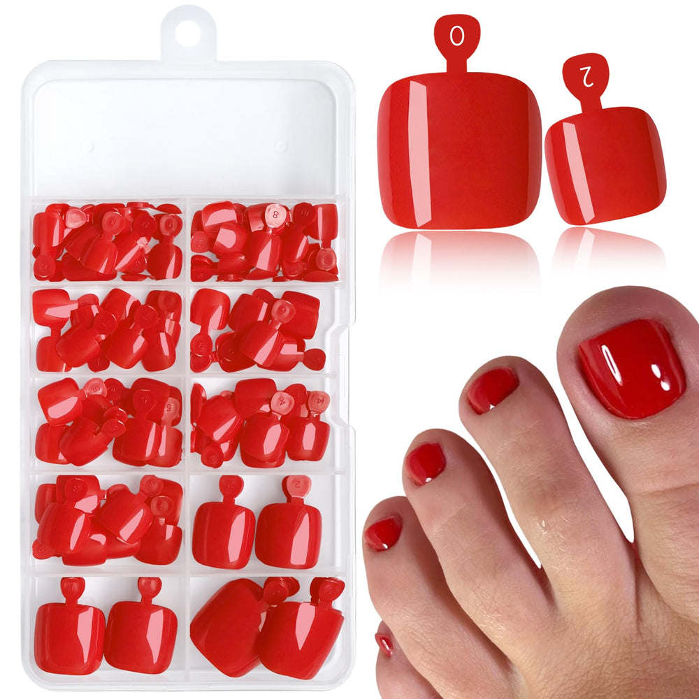 AddFavor front packaging showing complete red toe nail kit and convenience