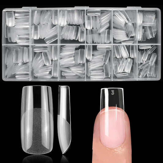 AddFavor front packaging showing 300 clear square nail tips and benefits