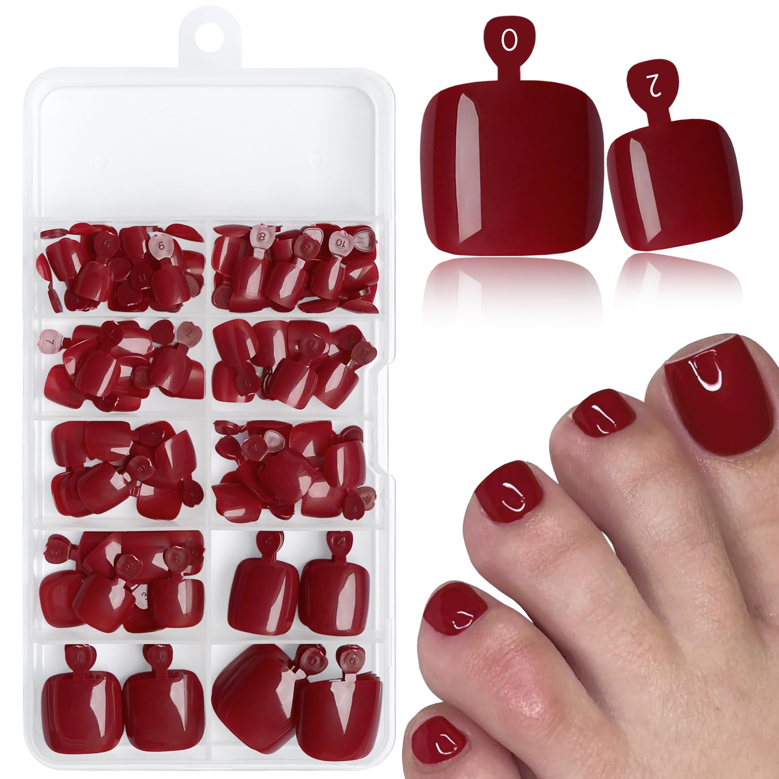 AddFavor front packaging showing wine red toenails and kit benefits