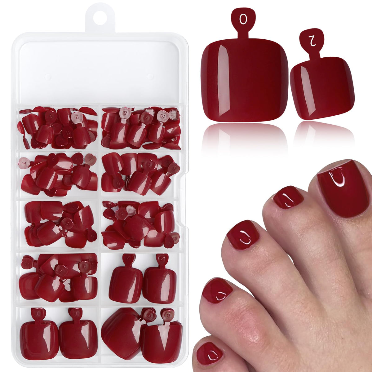 AddFavor front packaging showing wine red toenails and kit benefits