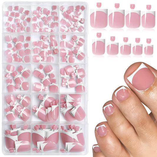 AddFavor front packaging showing full kit for instant French-tip pedicure and easy storage