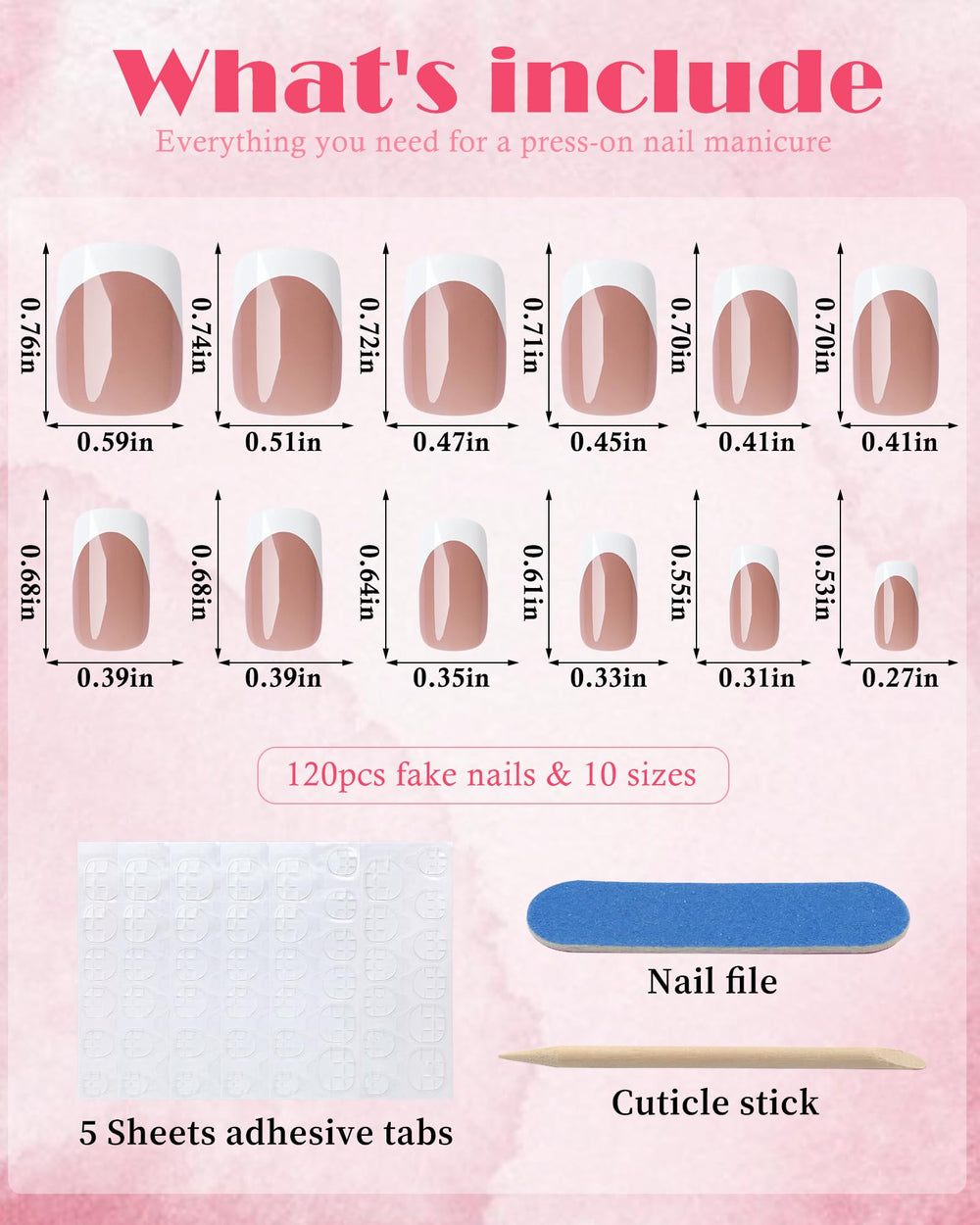 AddFavor press-on nails displayed in hand to show short square length and realistic scale benefit