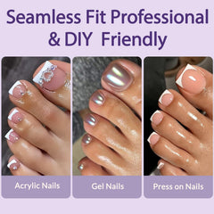 AddFavor toe tip being applied in a pedicure showing salon-quality finish