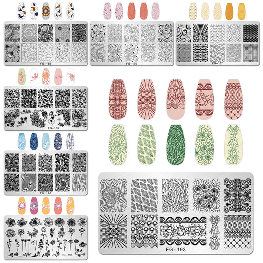 AddFavor close-up of stainless-steel plate etched patterns for precise transfers