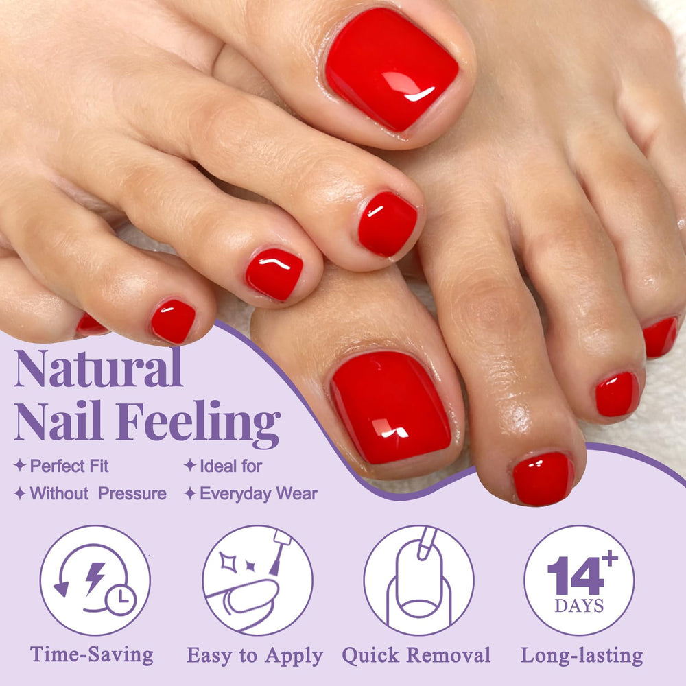 AddFavor close-up glossy red nail texture showing smooth finish and salon-like shine