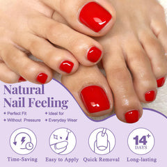 AddFavor close-up glossy red nail texture showing smooth finish and salon-like shine