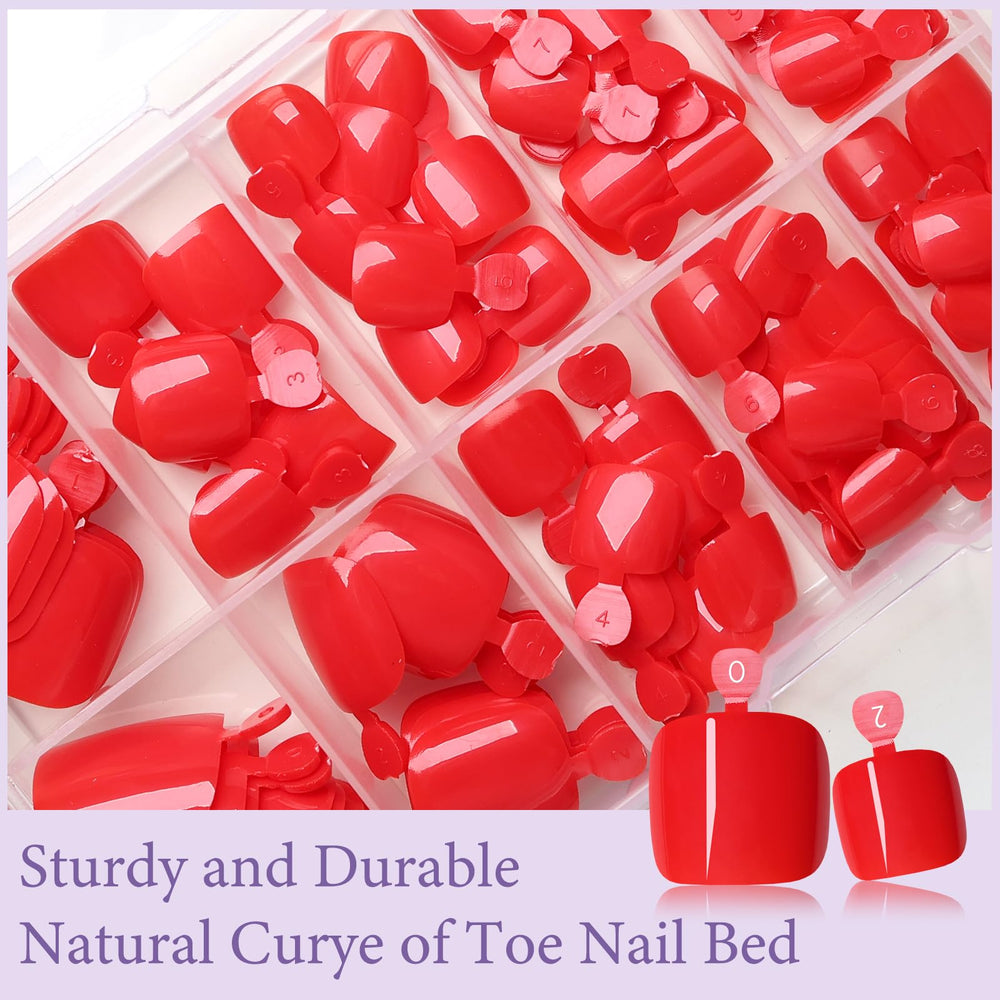 AddFavor numbered 12-size layout of toenail tips for quick size matching and precise fit