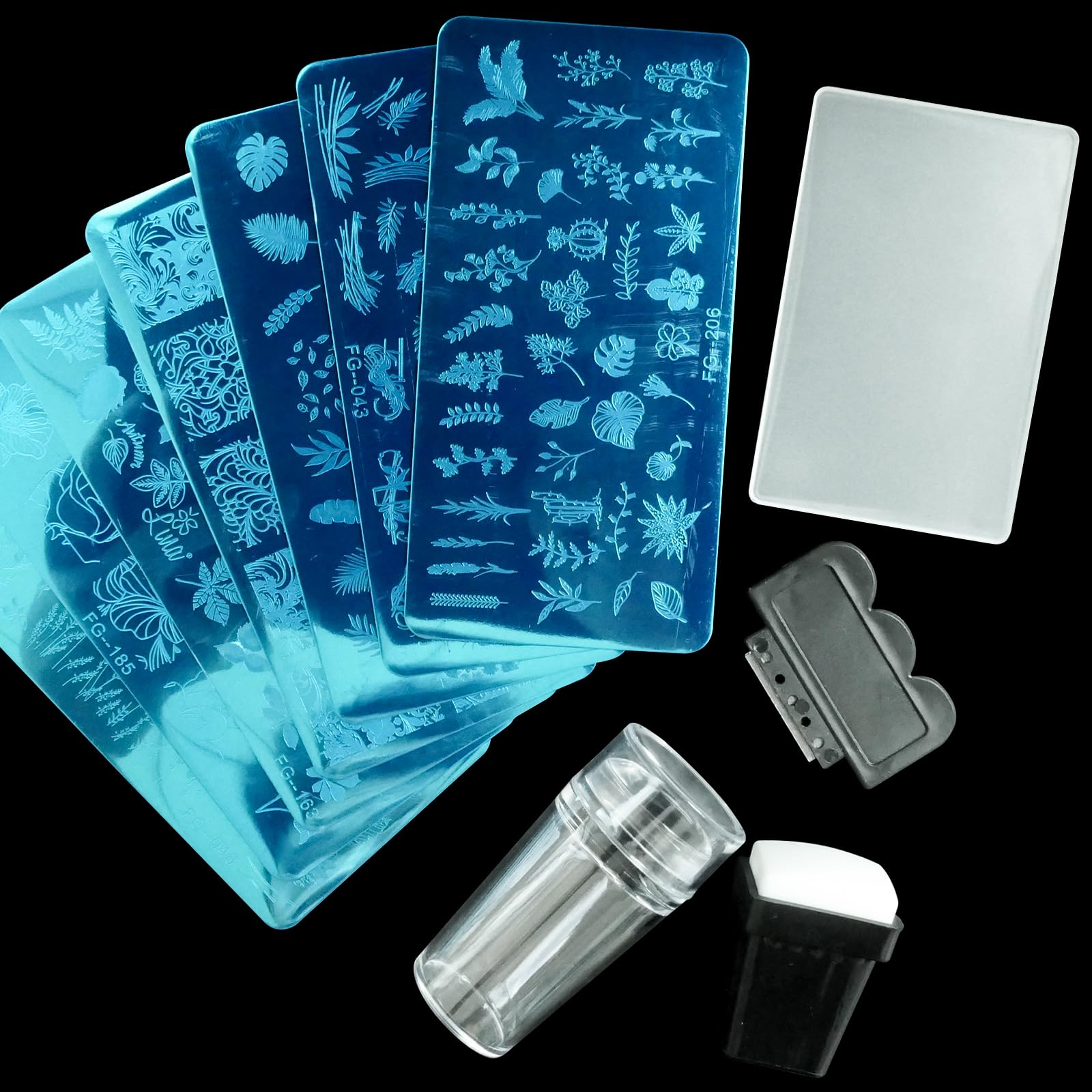 AddFavor pair of scrapers beside plates illustrating scraping options for different polishes
