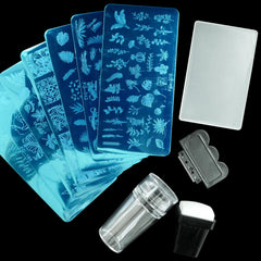 AddFavor pair of scrapers beside plates illustrating scraping options for different polishes