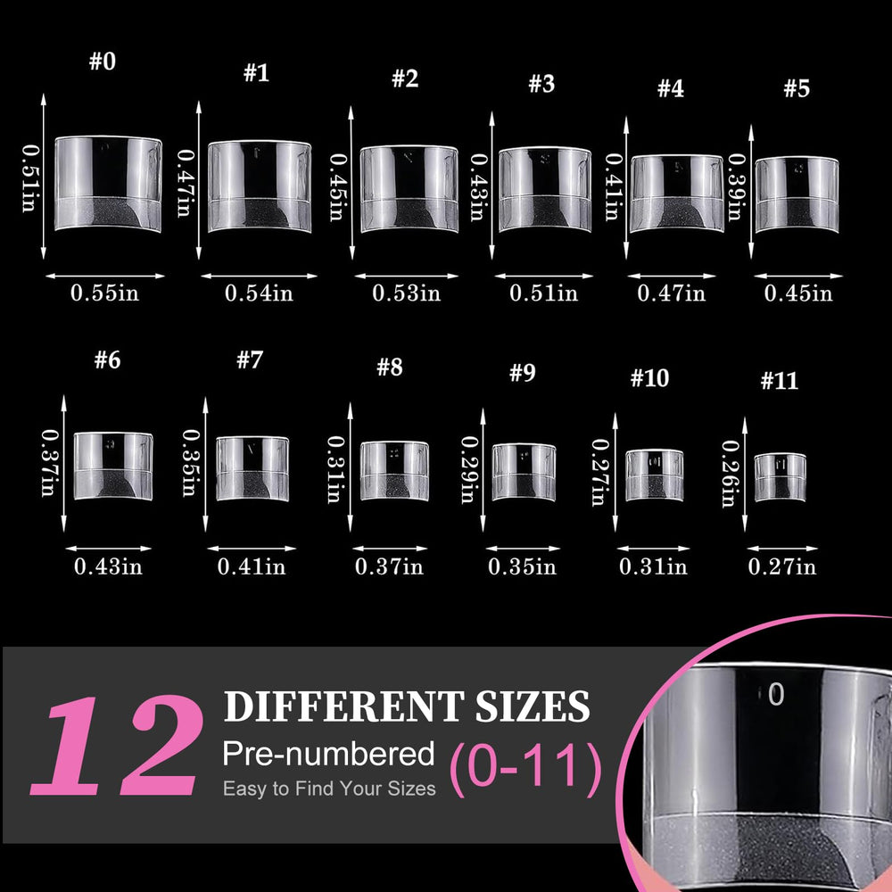 AddFavor laid out 12 sizes numbered to show fit range and quick sizing benefit
