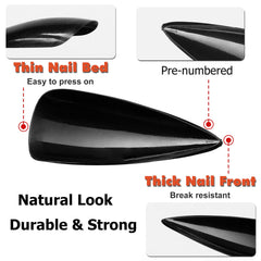 AddFavor size layout numbered 0–9 to help find correct stiletto fit and organized selection
