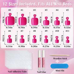 AddFavor numbered toe tips displayed to show 12 sizes for precise matching and fit