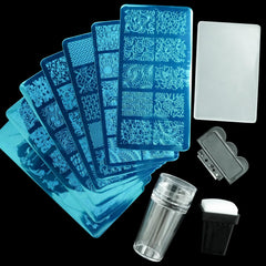 AddFavor stamping in use on nails demonstrating crisp pattern transfer