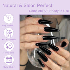 AddFavor close-up of stiletto tip highlighting durable ABS construction and sleek finish