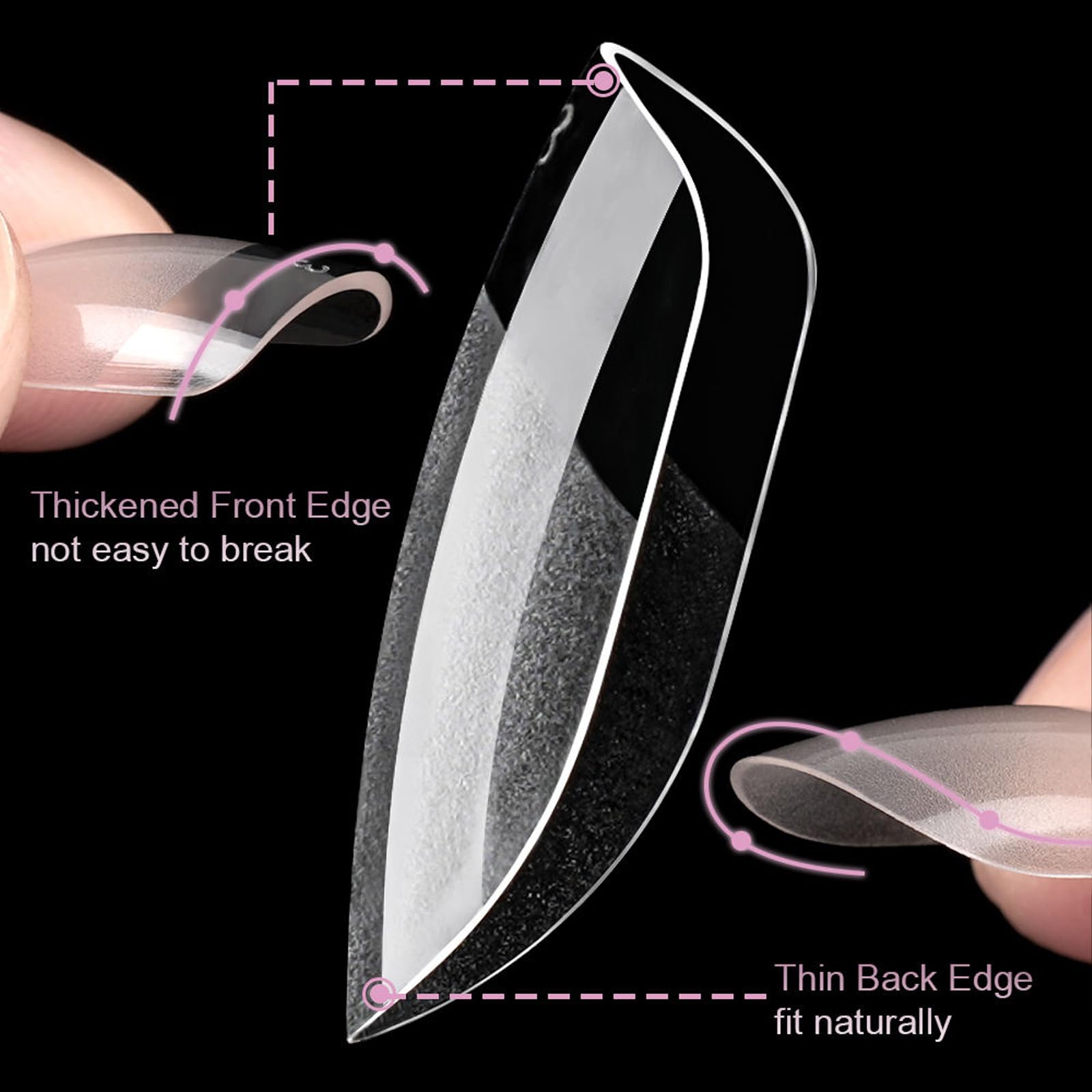AddFavor thickened front edge detail enhancing tip durability