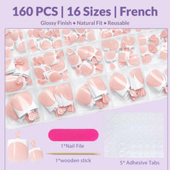 AddFavor press-on toenails applied to toes for salon look