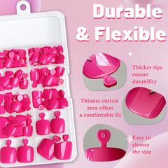 AddFavor layout with glue, adhesive tabs, file and cuticle stick for complete at-home kit