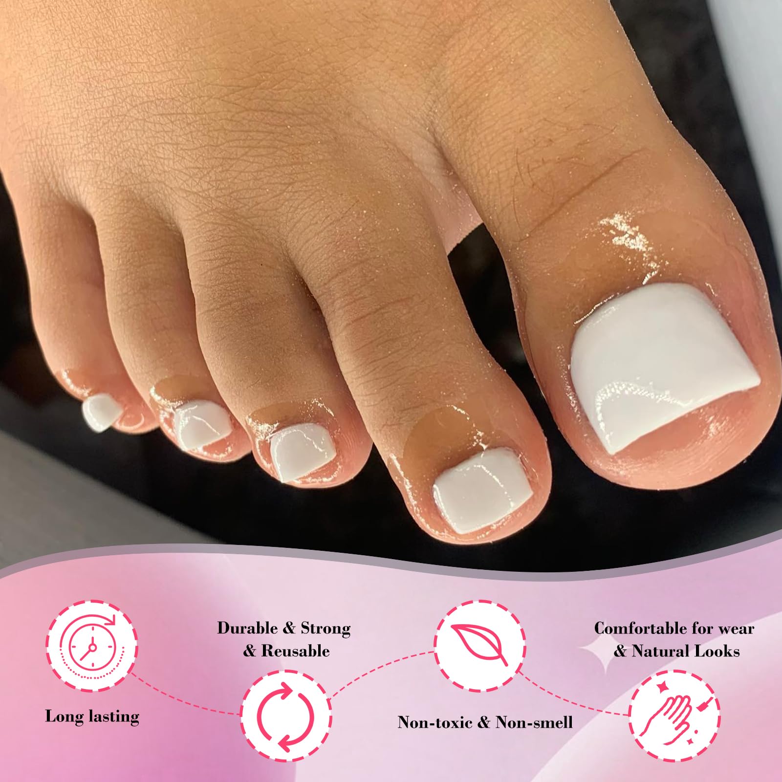 AddFavor set laid out with adhesive tabs glue file and cuticle stick for complete at-home kit