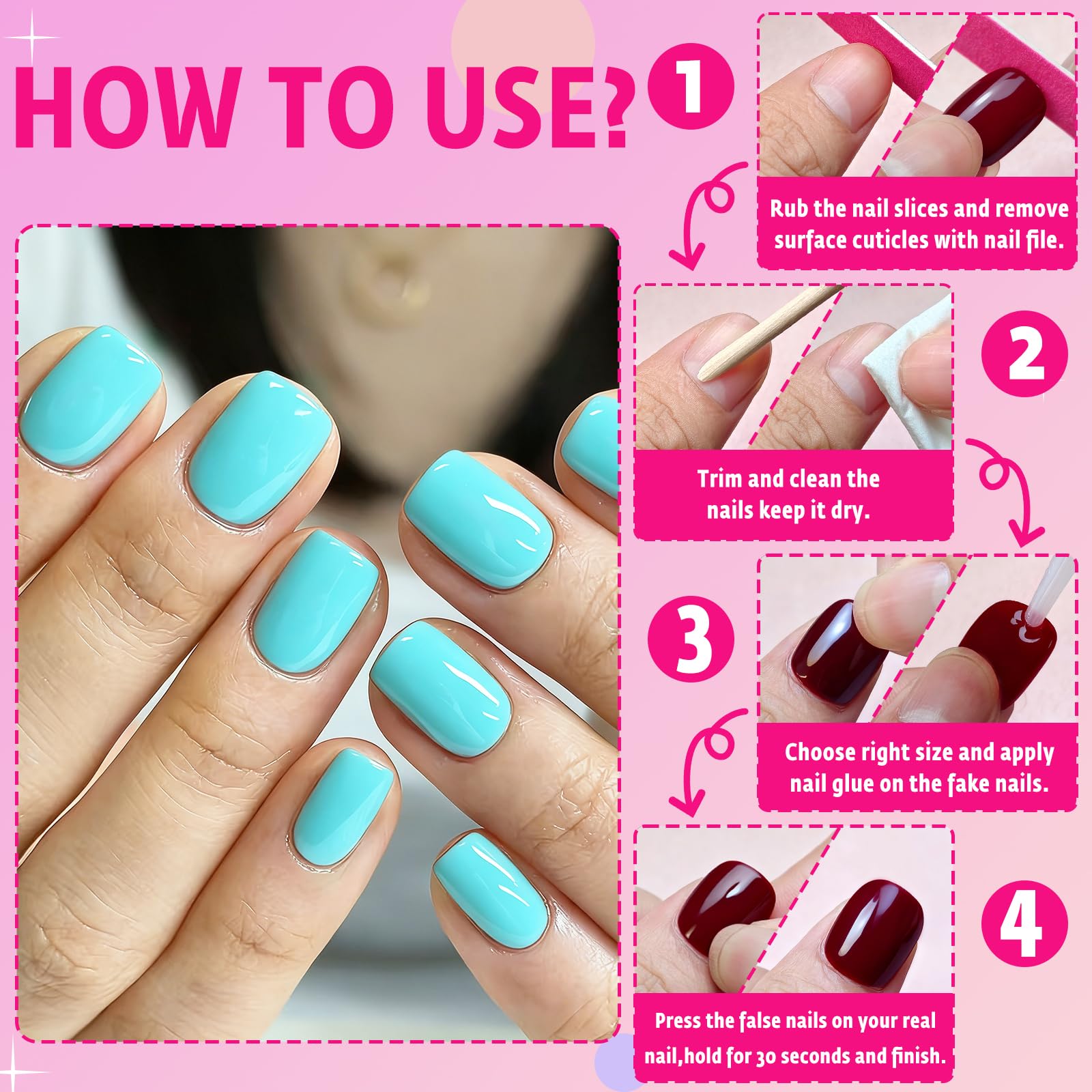 AddFavor included tools: glue, adhesive tabs, file, and wooden stick for prep