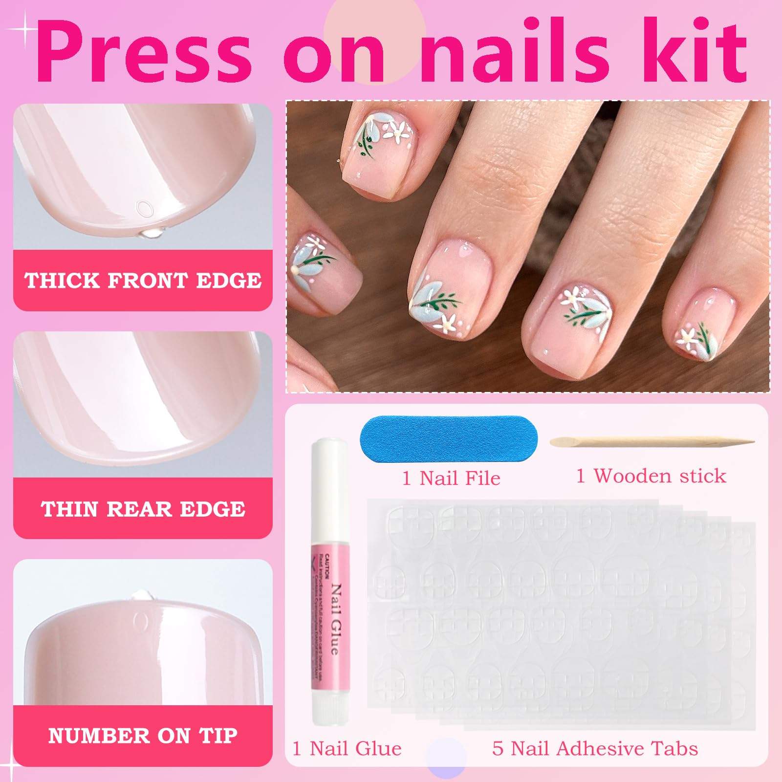 AddFavor model wearing short square nails for everyday comfort
