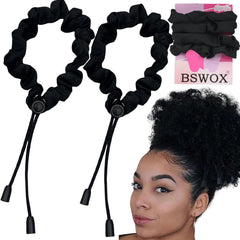 Adjust Satin Hair Tie size comparison in hand showing compactness and portability benefit