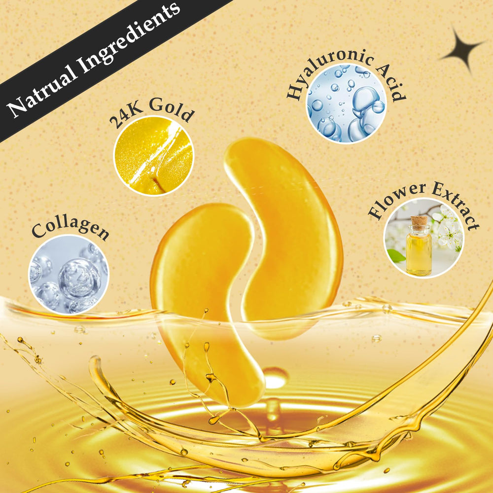 Adofect 24K gold gel texture highlighting luminous, hydrating formula