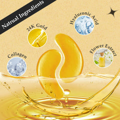 Adofect 24K gold gel texture highlighting luminous, hydrating formula