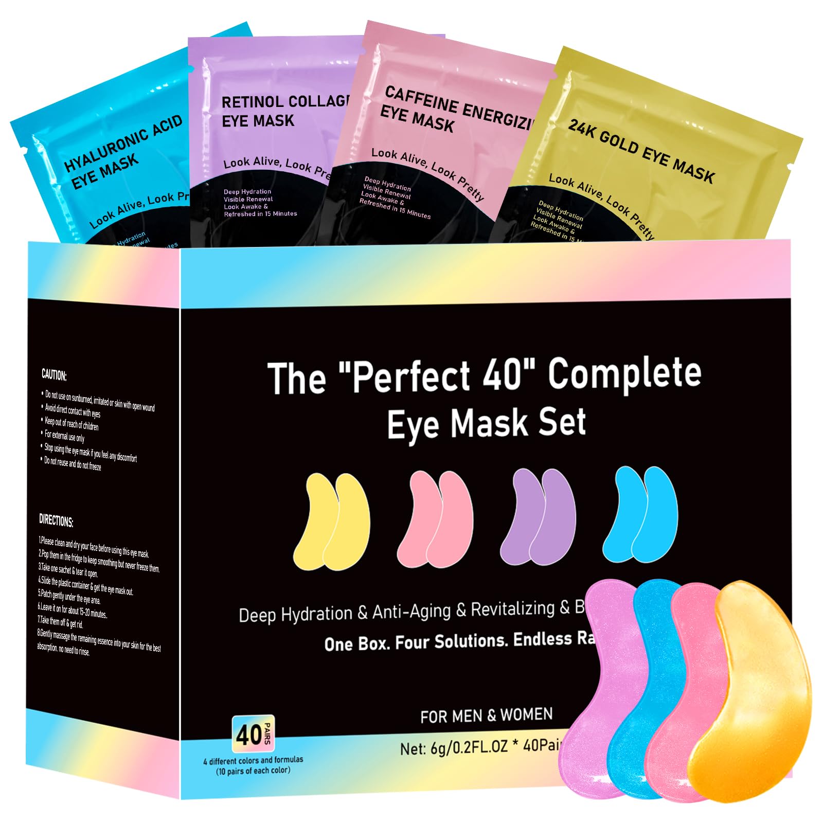 Adofect front packaging showing 40 pairs and color varieties for convenience