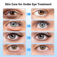 Adofect patch applied under eye illustrating comfortable, contour fit