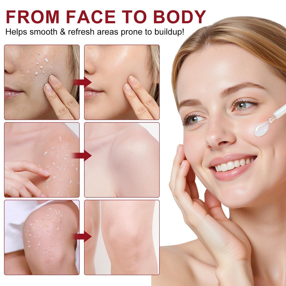 ADSBJUX before and after face comparison showing refined texture