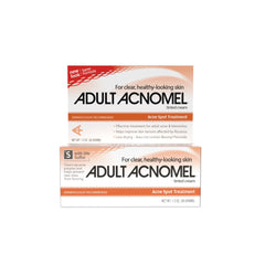 Adult Acnomel front tube view showing brand and clear use
