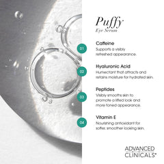 Advanced Clinicals application demonstration under-eye patting technique for effective, gentle use