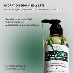 Advanced Clinicals oil pouring texture highlighting fast absorption benefit