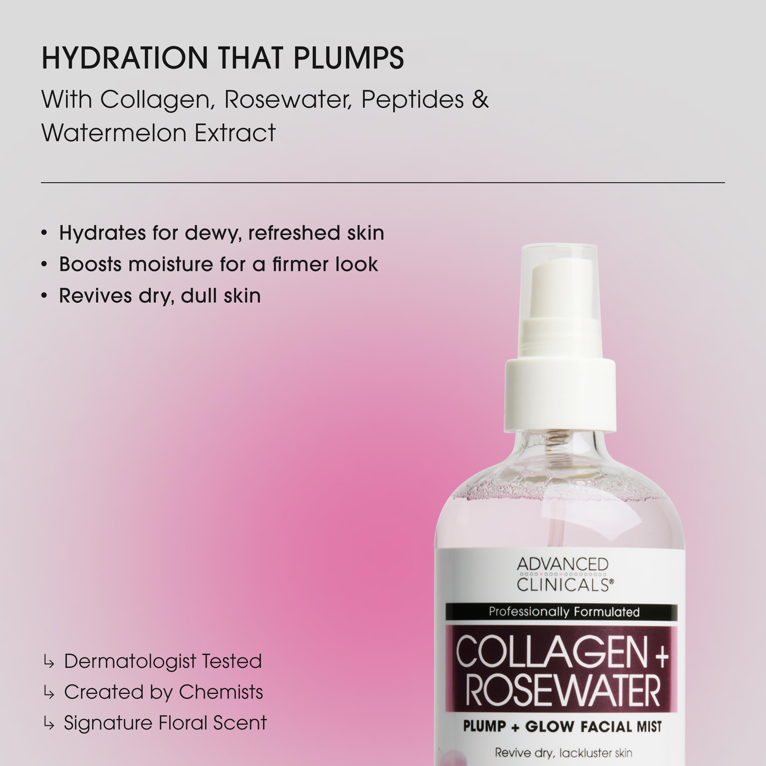 Advanced Clinicals label close-up highlighting ingredients and clear formulation benefit
