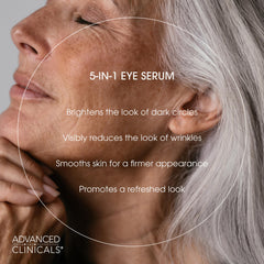 Advanced Clinicals milky serum texture on fingertip demonstrating lightweight hydration benefit