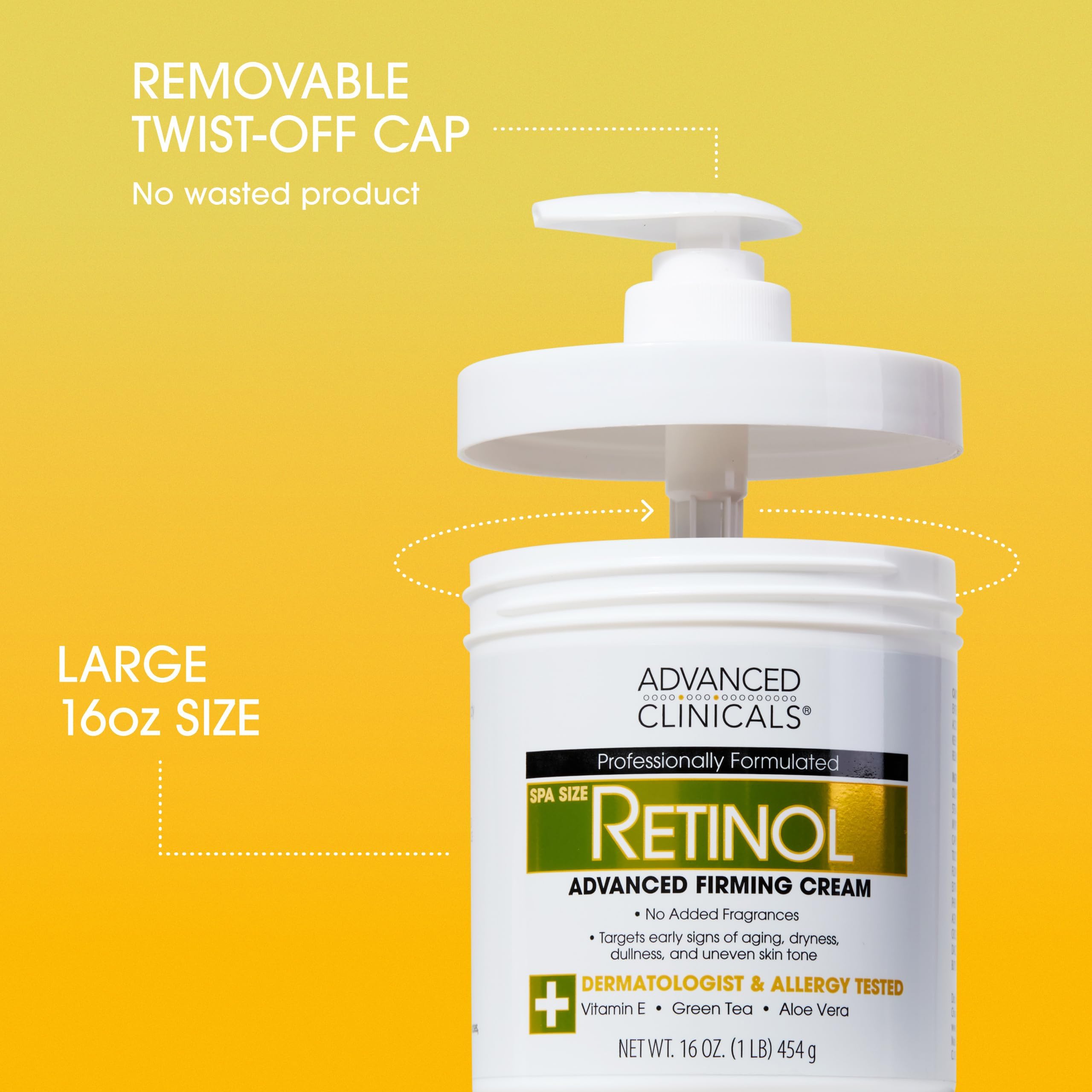 Advanced Clinicals face moisturizer use illustrating gentle retinol application benefit