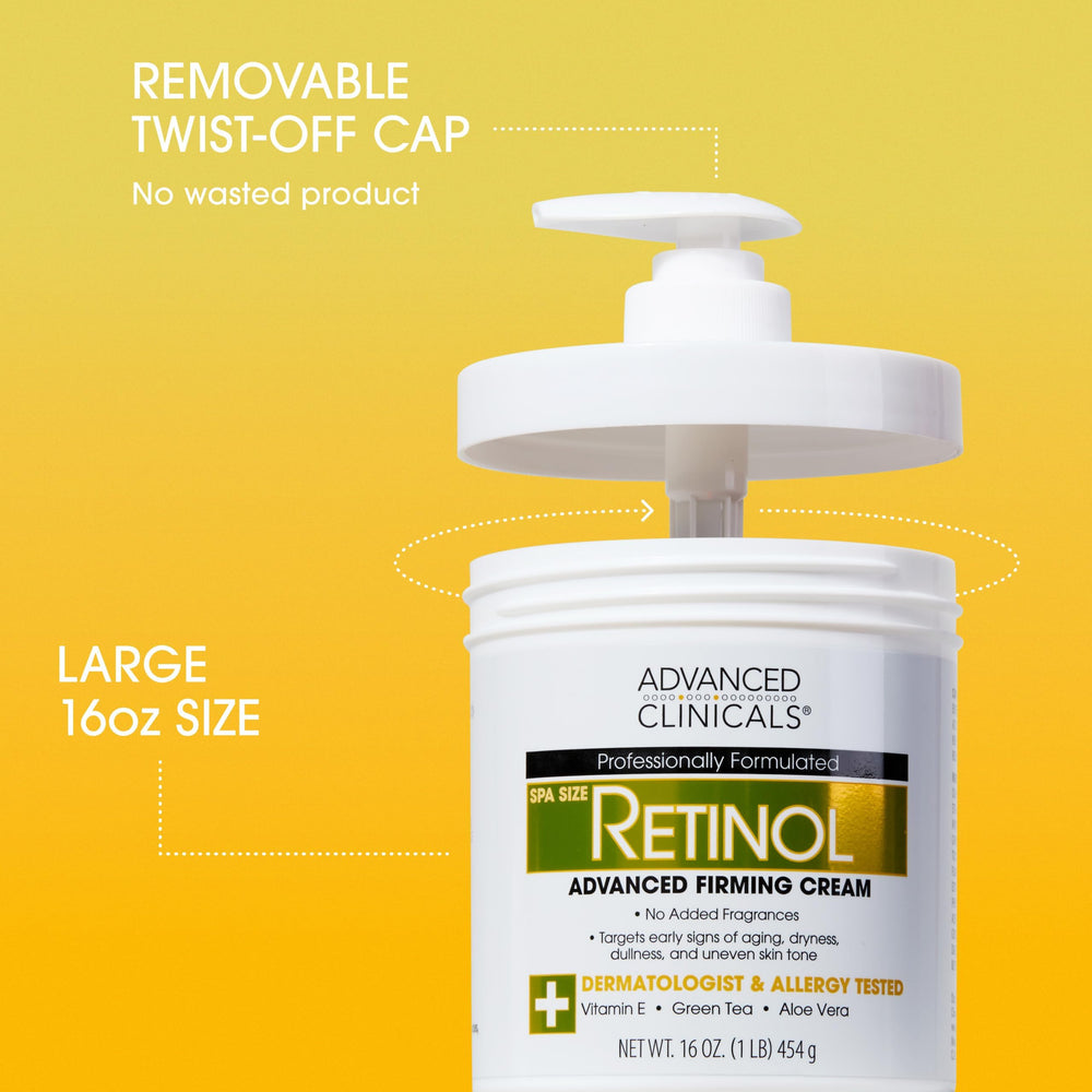 Advanced Clinicals face moisturizer use illustrating gentle retinol application benefit