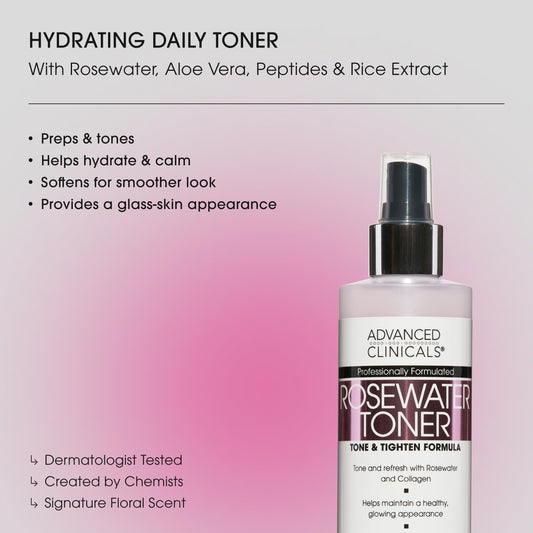Advanced Clinicals fine mist spray dispersing for even hydration and quick absorption