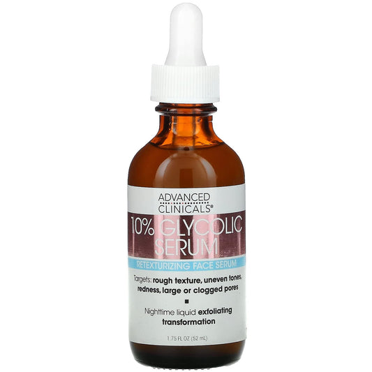 Advanced Clinicals front bottle showing label and 1.75 fl oz size, promotes clear routine