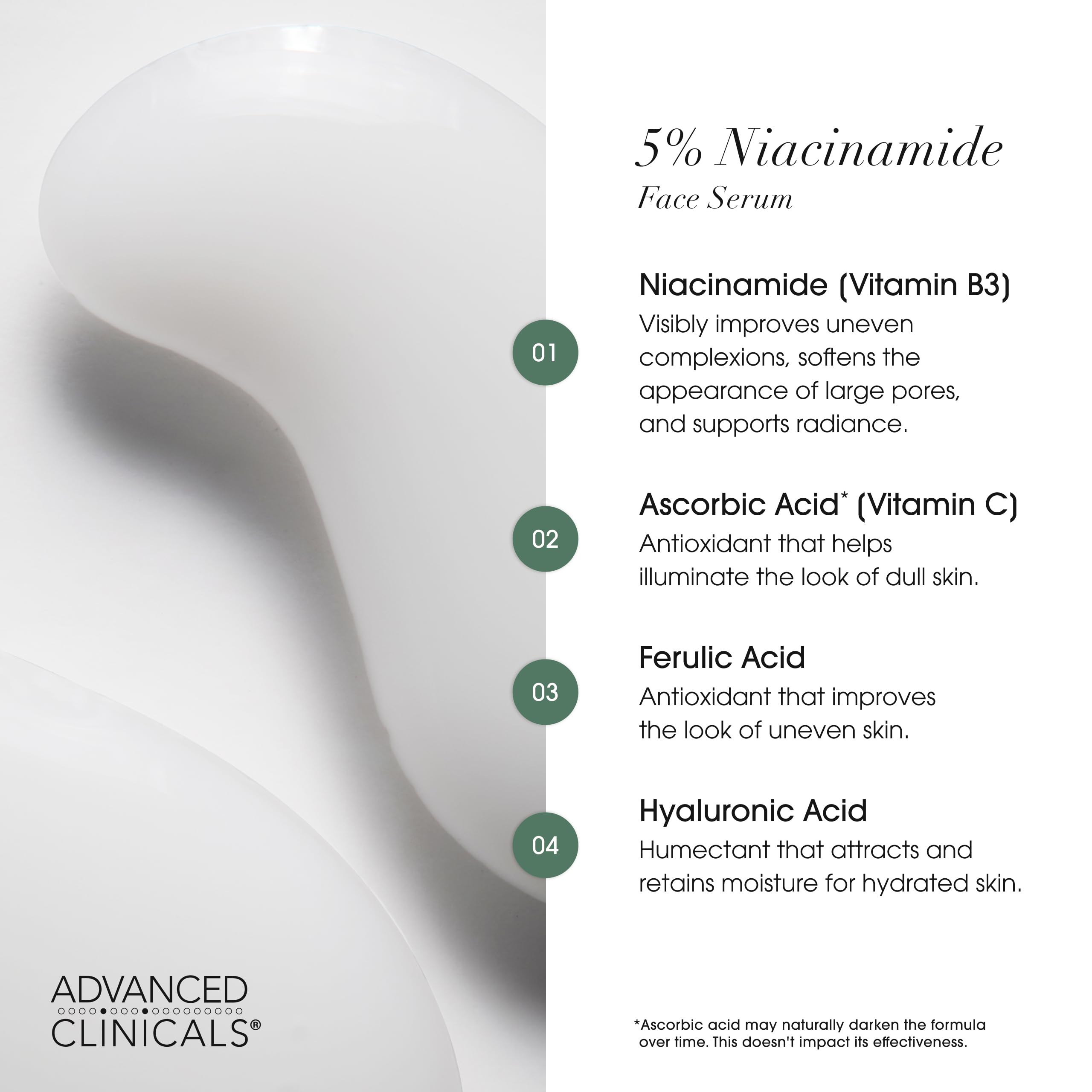 Advanced Clinicals ingredient list label view showing transparency and trust