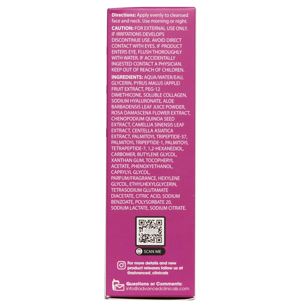 Advanced Clinicals packaging and box detail showing brand and product information