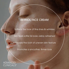 Advanced Clinicals ingredient label close-up highlighting ferulic acid and peptides
